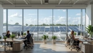 Nachhaltige Büroausstattung 2026: Solarstrom im Betrieb