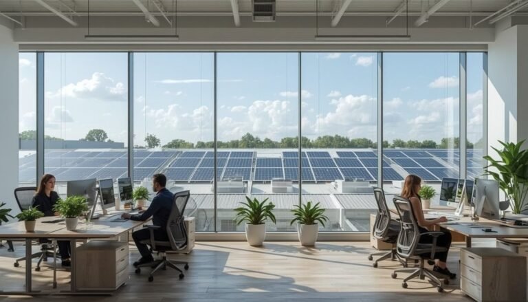 Nachhaltige Büroausstattung 2026: Solarstrom im Betrieb